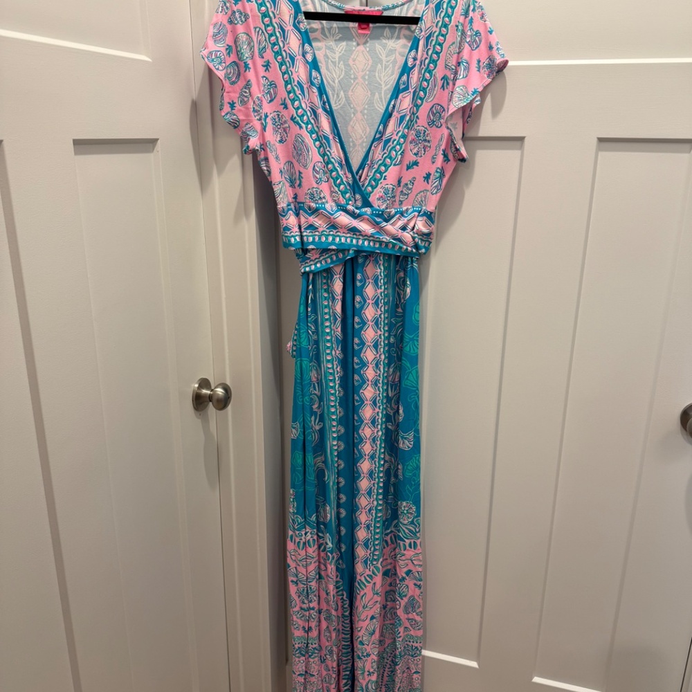 Lilly Pulitzer - Esmarella maxi dress - NWT - size XL - Turquoise Teal - Picture 2 of 4